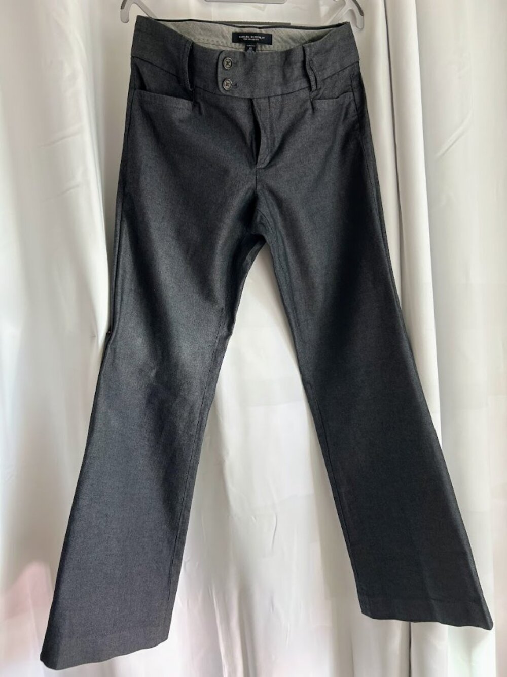 Banana Republic Sloan Fit Denim Slacks Gray Y2K Trouser Pants